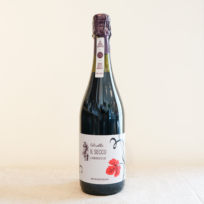 フォリチェロ　ランブルスコ　セッコ　 フリザンテ　センツァ・ソルフィティ　（赤・微発泡）　Folicello Lambrusco Secco Frizzante Senza Solfiti