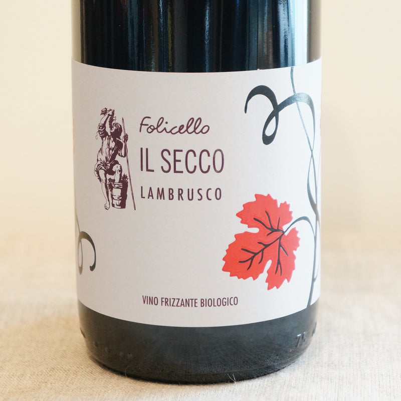 フォリチェロ　ランブルスコ　セッコ　 フリザンテ　センツァ・ソルフィティ　（赤・微発泡）　Folicello Lambrusco Secco Frizzante Senza Solfiti